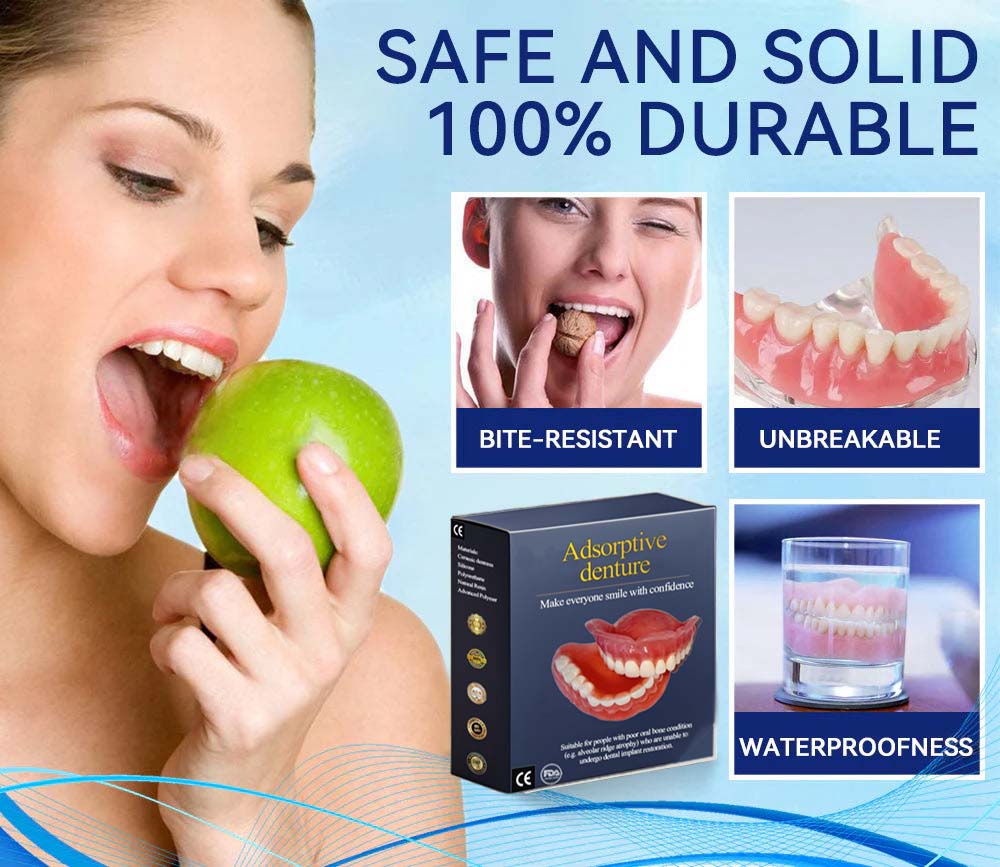 Adhesive-Free Dentures for Ages 20 to 50+ | Bionic Root Adsorption Technology | 12-Hour Secure Hold, No Glue Needed 3