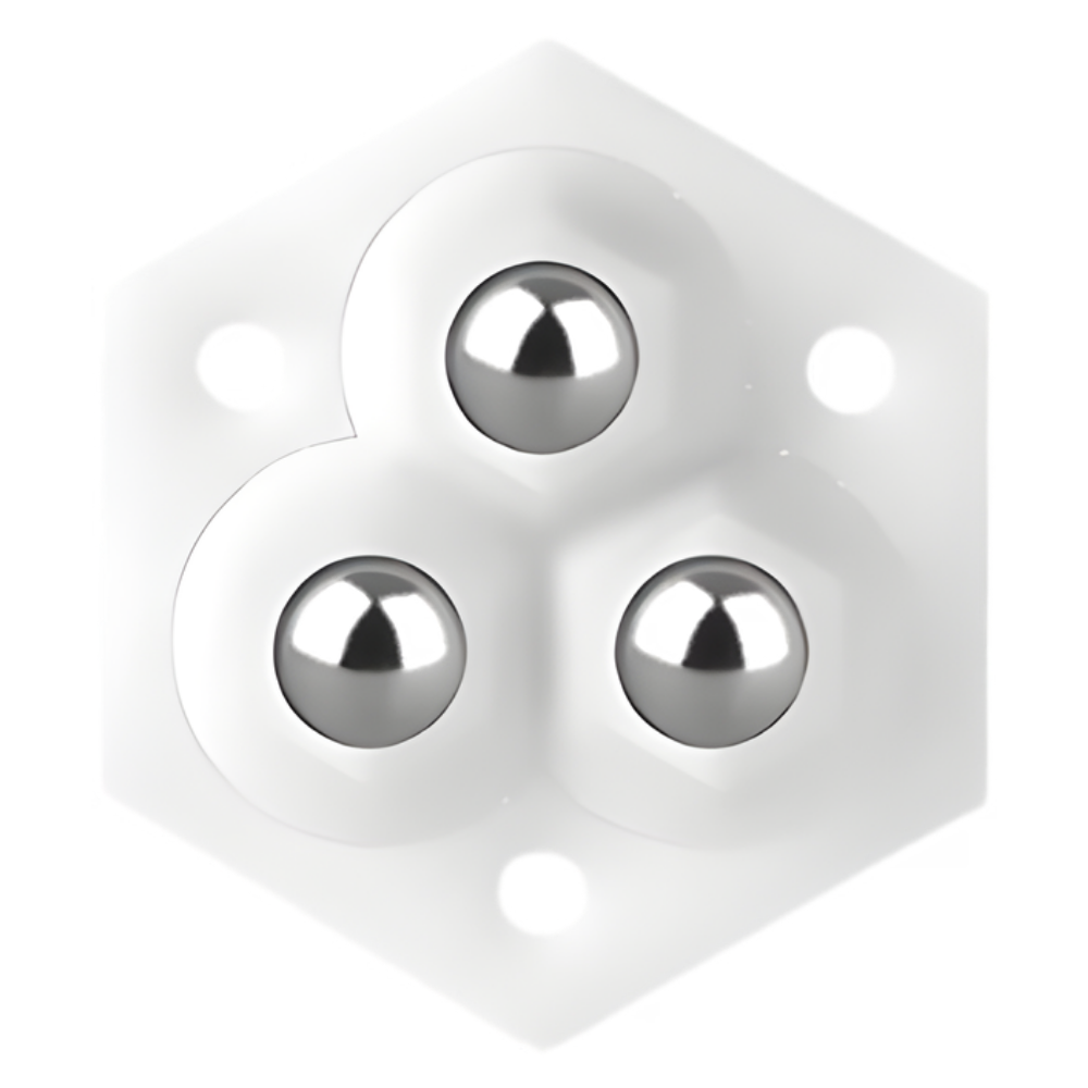 Ball Bearing Furniture Casters 360° Swivel with Self-Adhesive Pads 9