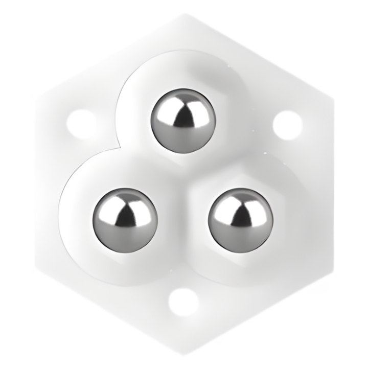Ball Bearing Furniture Casters 360° Swivel with Self-Adhesive Pads 9