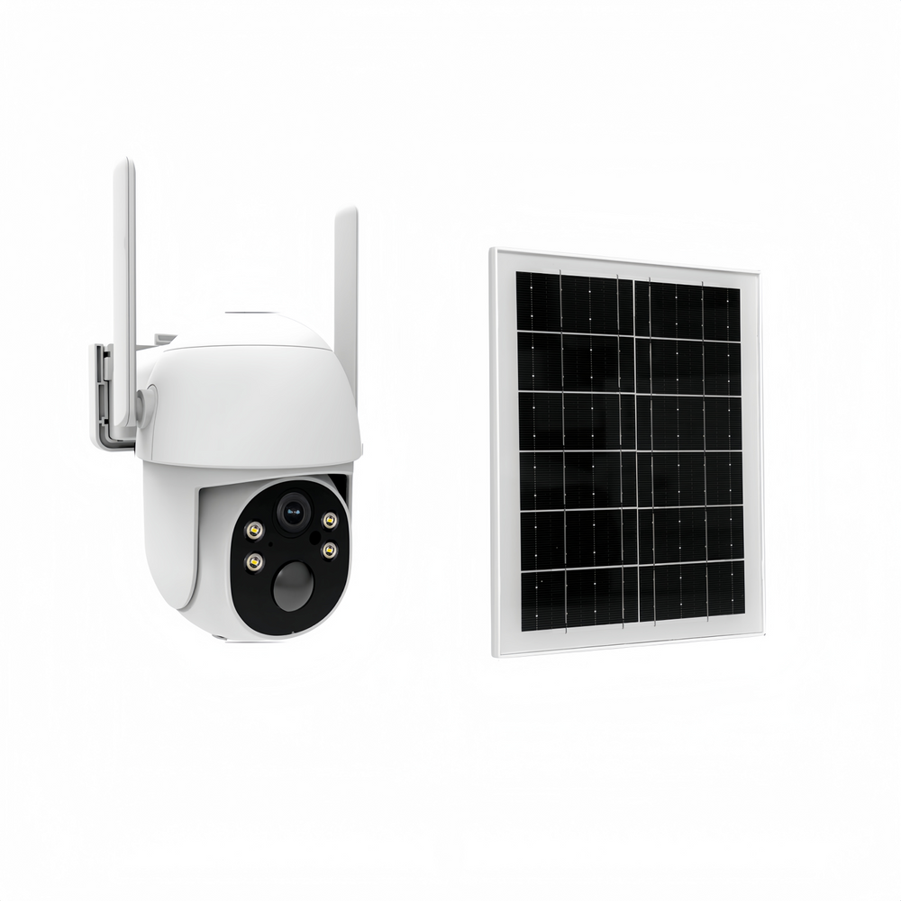 4G LTE Solar Security Camera | 2K HD | AI Motion Detection | IP65 | 360° Pan | Two-Way Audio