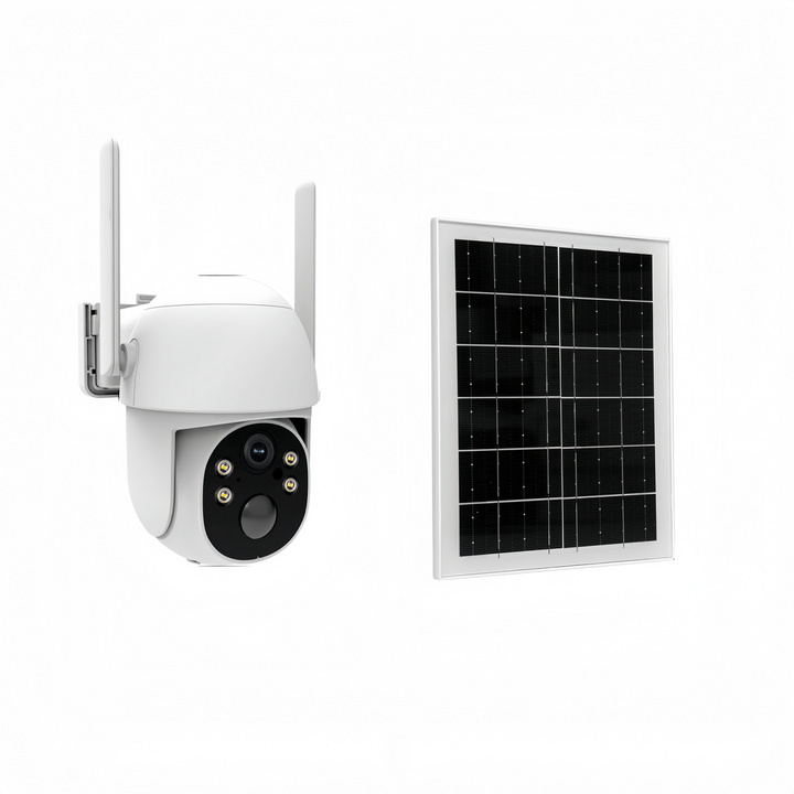 4G LTE Solar Security Camera | 2K HD | AI Motion Detection | IP65 | 360° Pan | Two-Way Audio