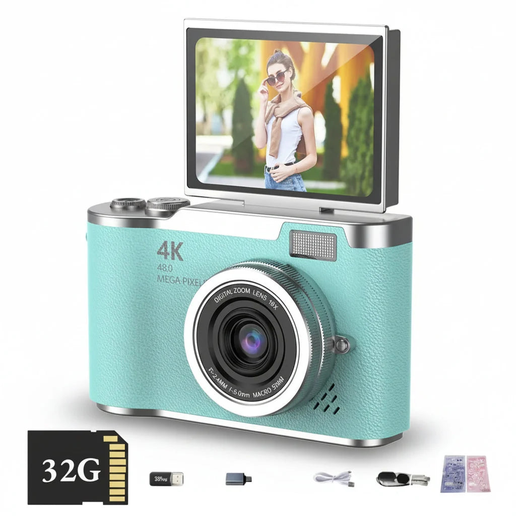 Digital Camera 4K | 48MP Resolution, 8X Zoom &amp; 180° Flip Screen | Compact Camera for Photos, Video &amp; Everyday Travel 3