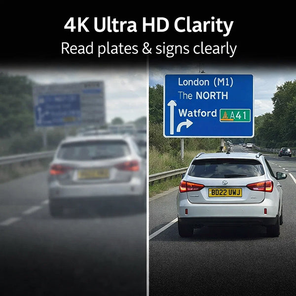 4K Wireless Dash Cam Front and Rear – Ultra HD Dashboard Camera for Car (FREE 64GB SD Card &amp; Pro Installation Kit) 2