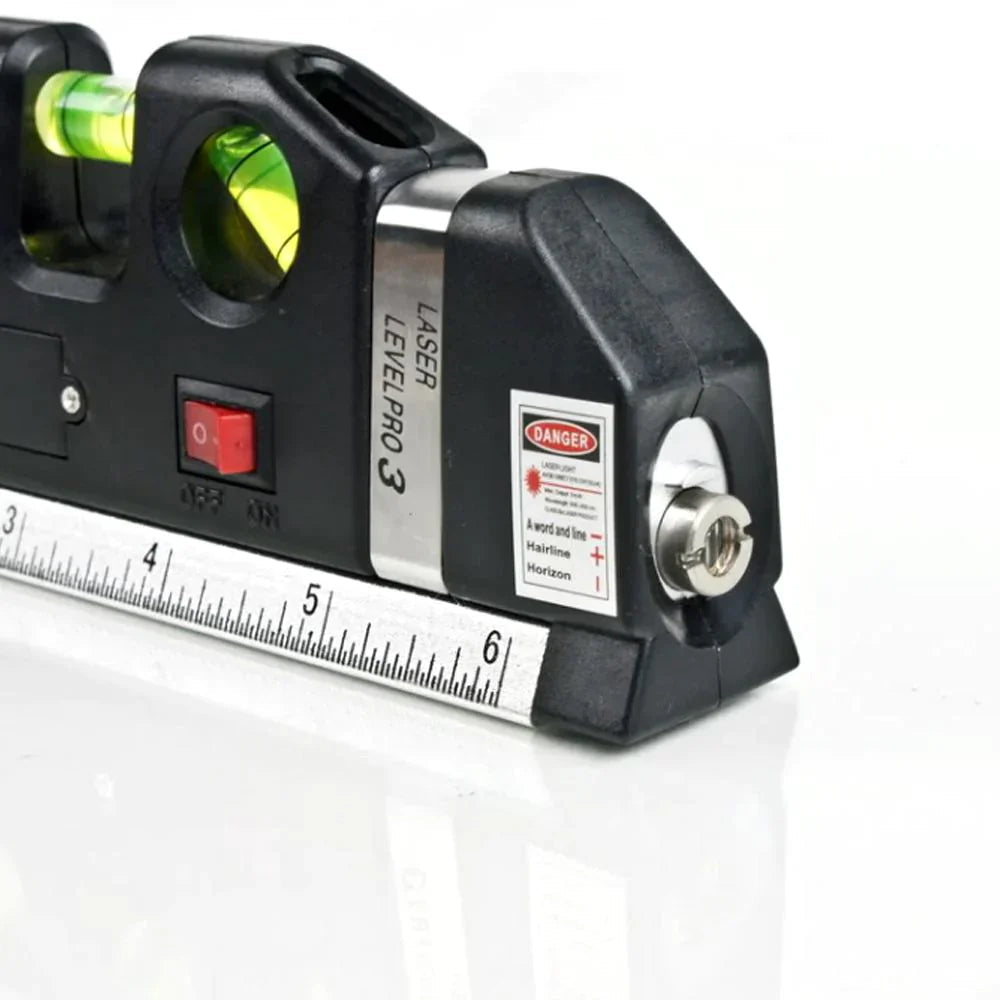 4-in-1 Laser Measuring Tool ABS Plastic 188 mm | Black | Tape Measure, Triple Level &amp; Laser Beam for Precise Alignment 7