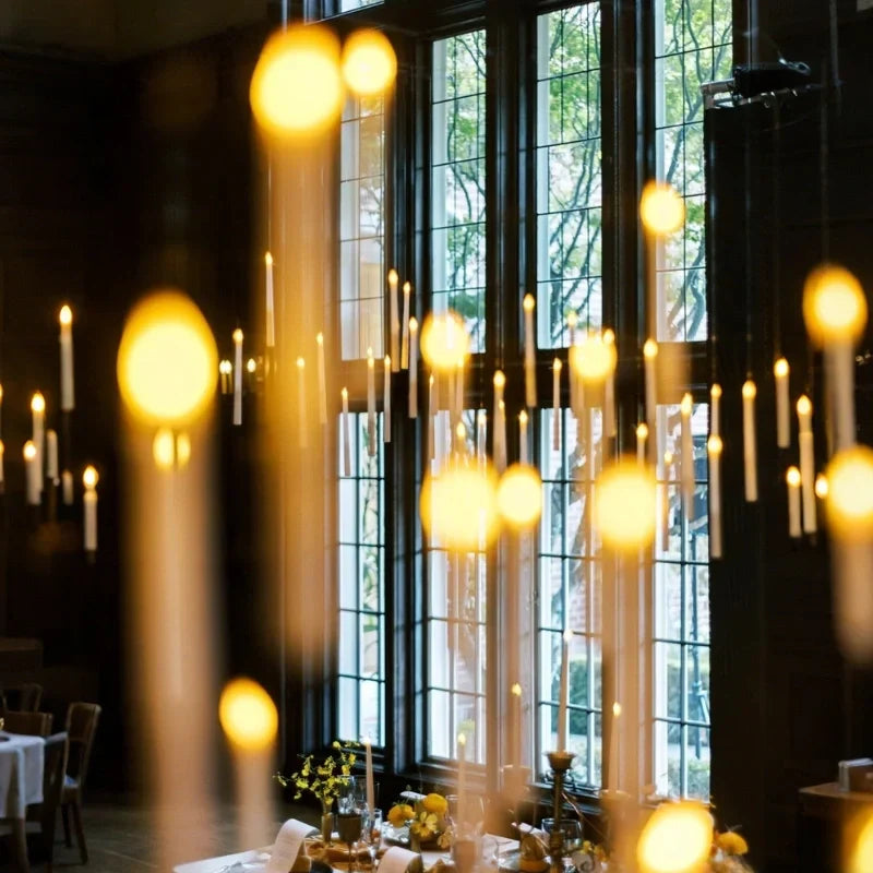 Floating LED Candle Set | Wand Remote Control, Flameless Design | Safe Mess-Free Ambient Lighting for Parties &amp; Décor 9
