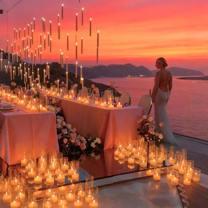 Floating LED Candle Set | Wand Remote Control, Flameless Design | Safe Mess-Free Ambient Lighting for Parties &amp; Décor 2
