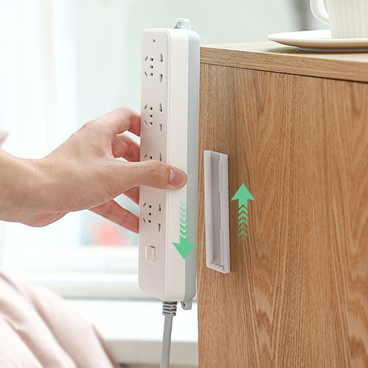 Self-Adhesive Socket Holder ABS | Punch-Free Wall Mount Design | Keeps Cords and Sockets Tidy Without Drilling 4