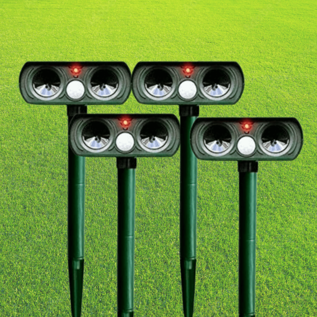 Animal Deterrent Device Solar-Powered | Motion-Sensor Ultrasonic Repellent | Weatherproof Wireless Garden Protection 1
