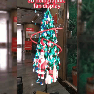 3D Hologram LED Fan Projector | 224 LED Beads for Sharp Holographic Effects | Wi-Fi App Control &amp; Wall or Tripod Mount 9