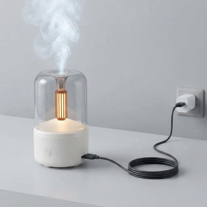Candlelight Aroma Diffuser Humidifier Ultrasonic Mist USB 7