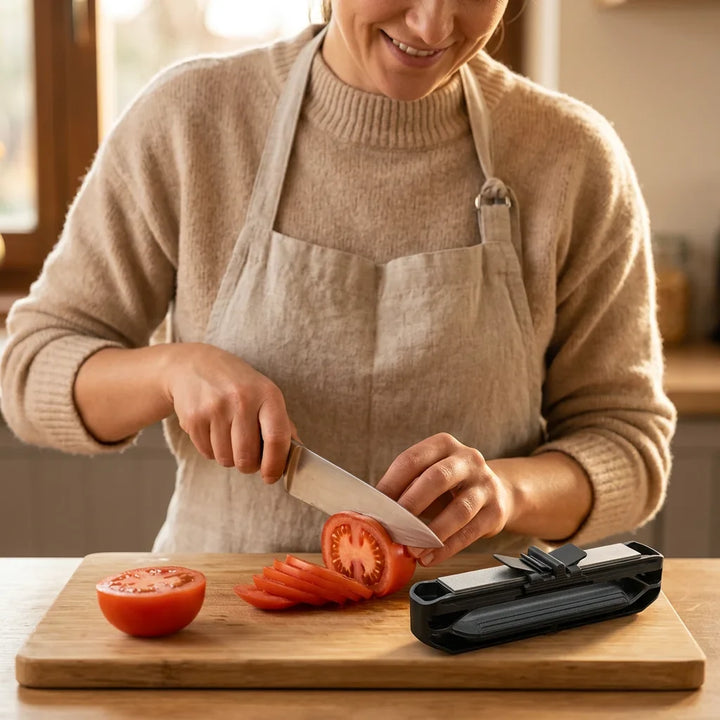 Knife Sharpener Diamond and Ceramic 20.3 cm | Guided 20-Degree Angle System | Restores Blades to a Sharp Edge in Seconds 5