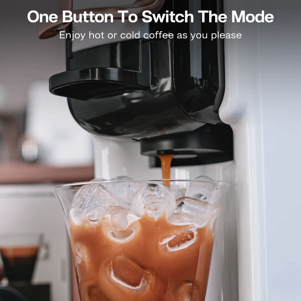 5-in-1 Coffee Machine | 20-Bar Pressure | Nespresso &amp; K-Cup Compatible | Hot &amp; Cold Brew | Compact