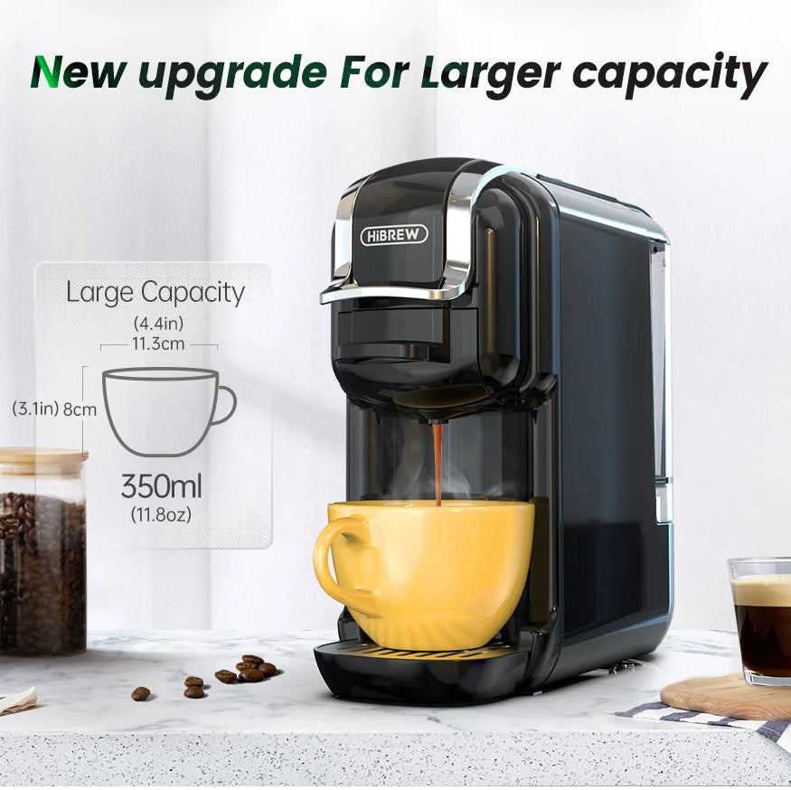 5-in-1 Coffee Machine | 20-Bar Pressure | Nespresso &amp; K-Cup Compatible | Hot &amp; Cold Brew | Compact