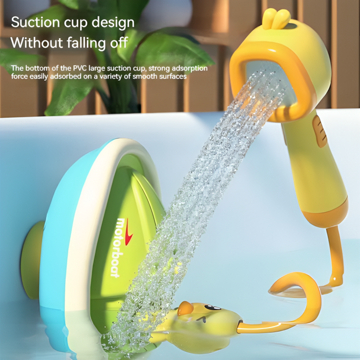 Duck Shower Bath Toy Suction Cup Water Pump for Kids 2