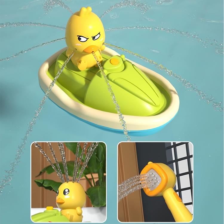Duck Shower Bath Toy Suction Cup Water Pump for Kids 4