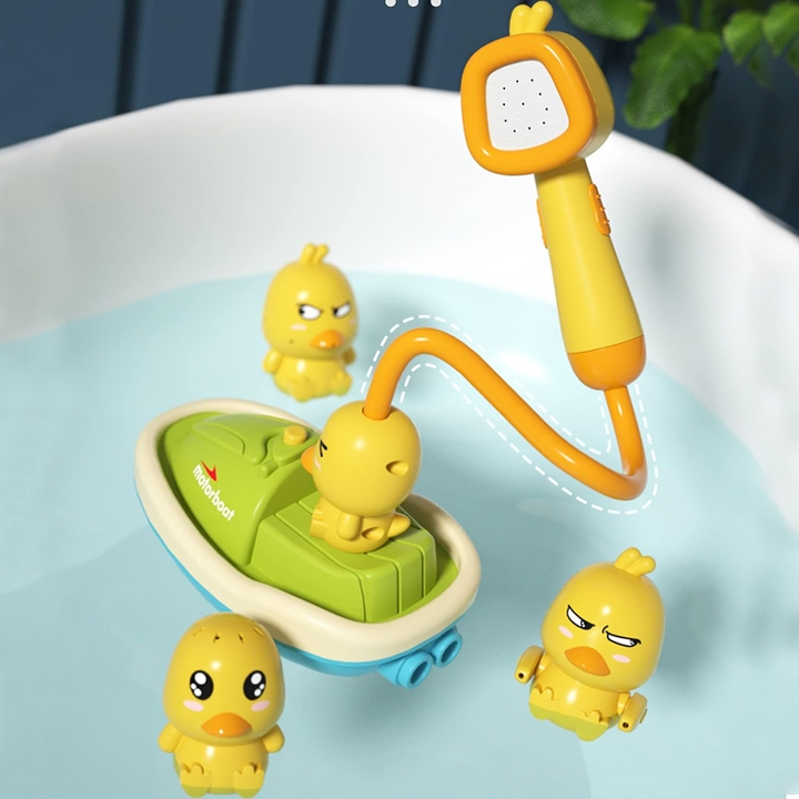Duck Shower Bath Toy Suction Cup Water Pump for Kids 5