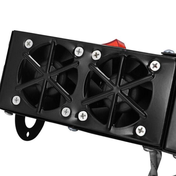 500W Electric Car Heater | 12V PTC Ceramic Heating with 4 Blower Vents | Fast Windscreen Defroster and Demister