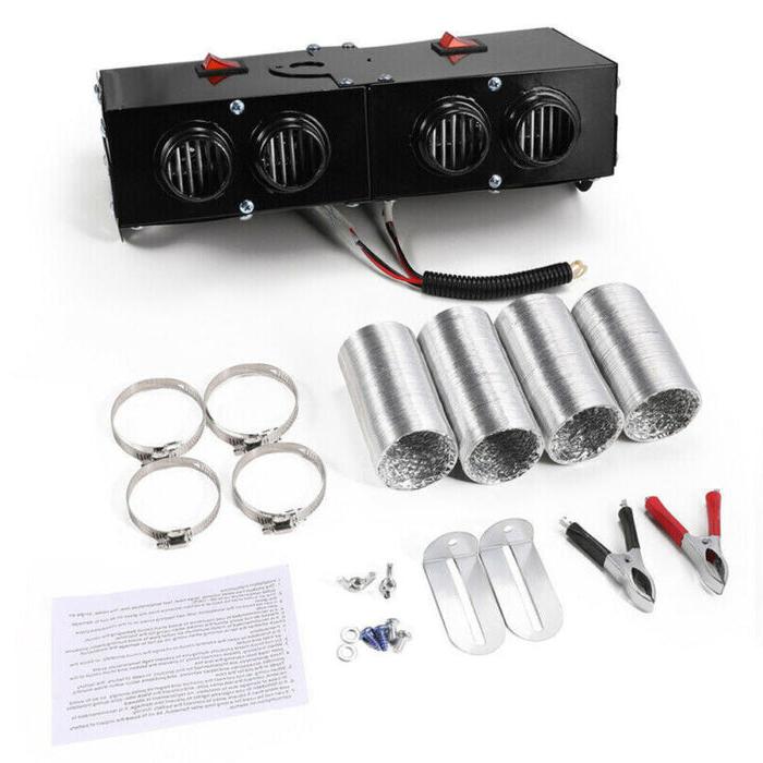 500W Electric Car Heater | 12V PTC Ceramic Heating with 4 Blower Vents | Fast Windscreen Defroster and Demister
