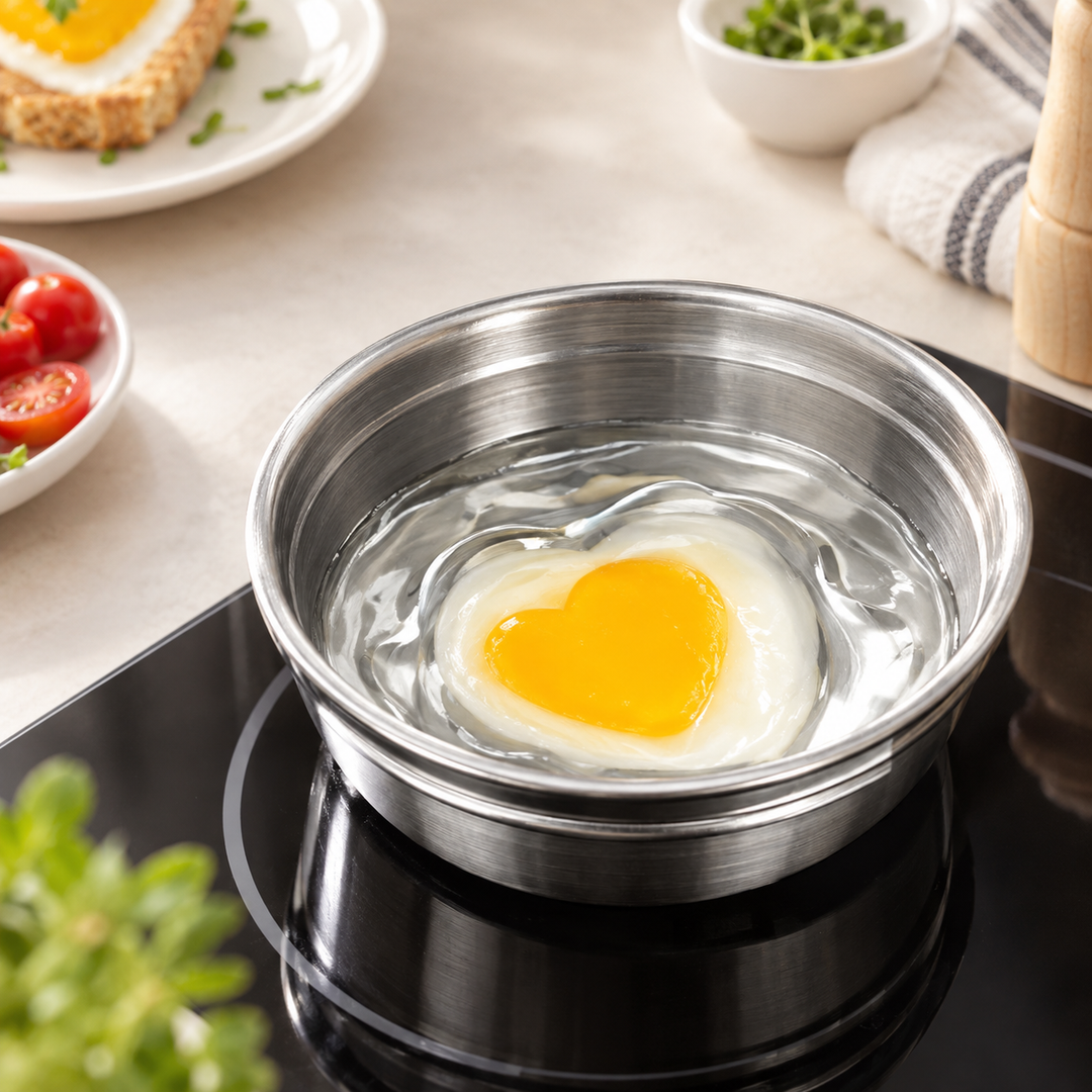 3 Cup Stainless Steel Egg Poacher Stovetop Steamer 11