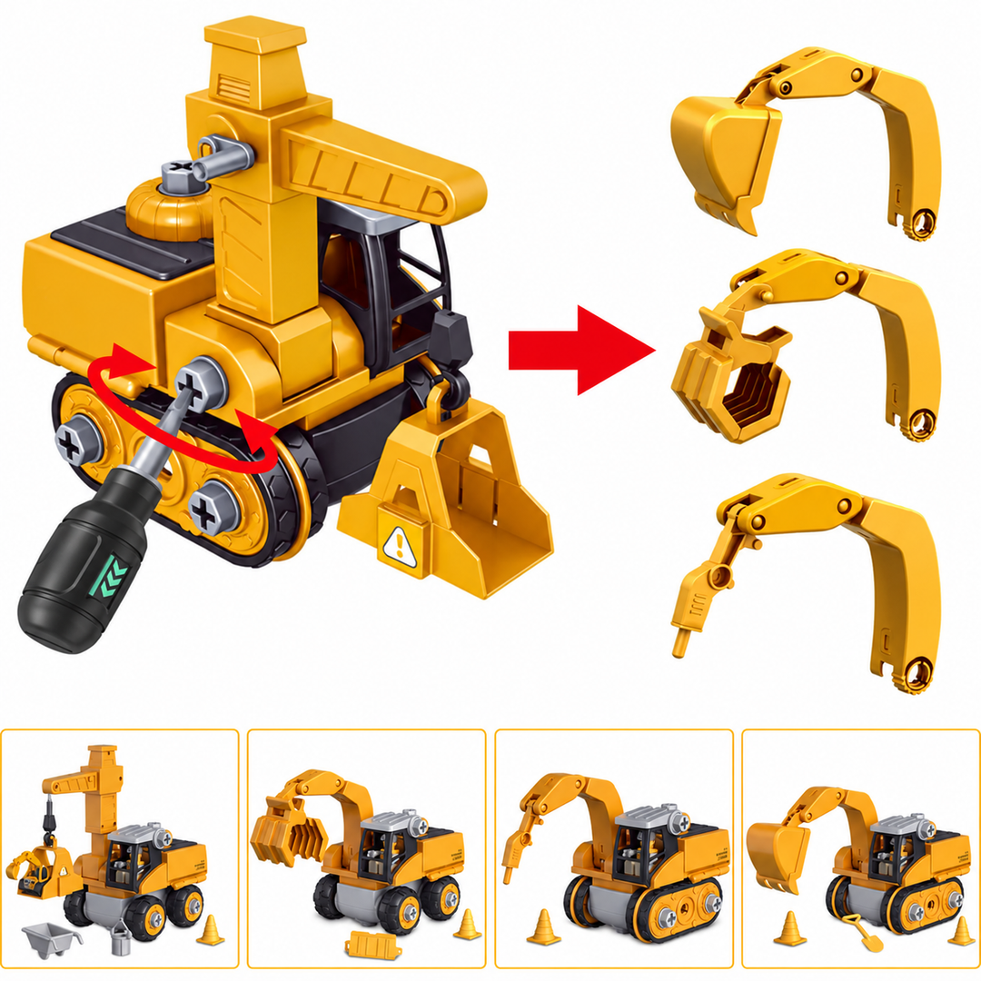 Take Apart Construction Vehicle Toy Set Screwdriver Figure 7