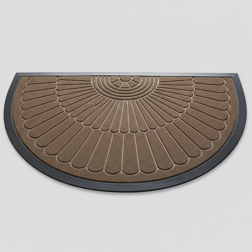 Half-Round Door Mat with Non-Slip Rubber Backing