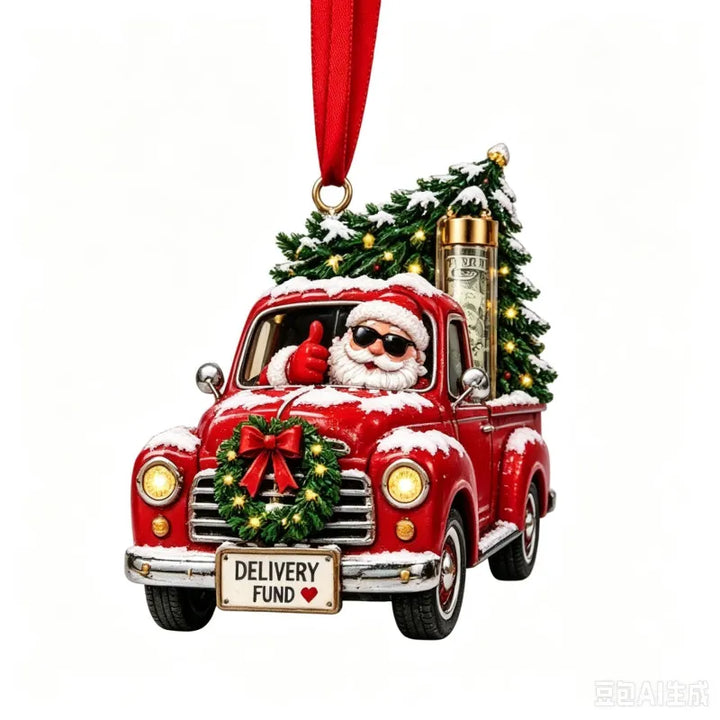 Gift Box Ornament Hanging Christmas Tree Festive with Hidden Compartment 20