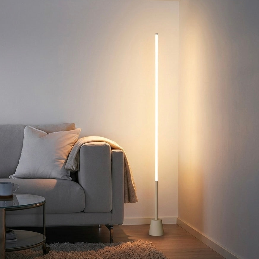 LED Floor Lamp | 24W | 360° Illumination | Remote Control | Dimmable | 180cm | Black & White