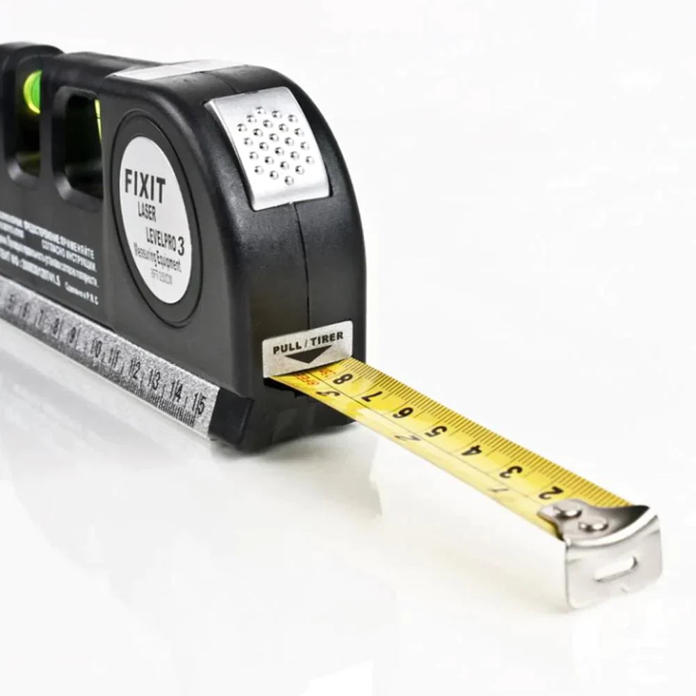 4-in-1 Laser Measuring Tool ABS Plastic 188 mm | Black | Tape Measure, Triple Level &amp; Laser Beam for Precise Alignment 8