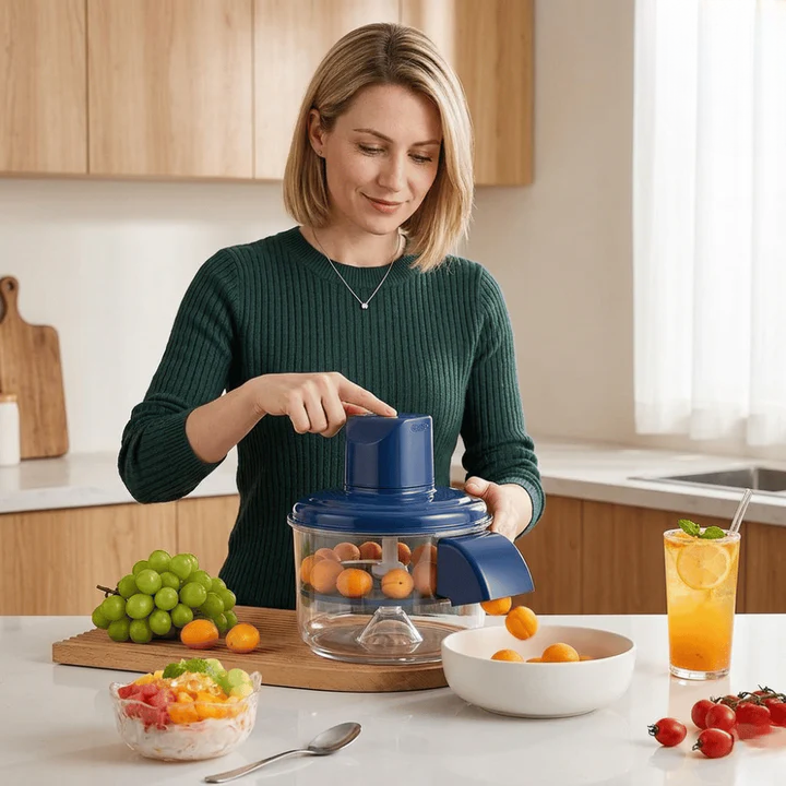 5-Blade Electric Food Chopper USB Rechargeable Transparent Bowl 1
