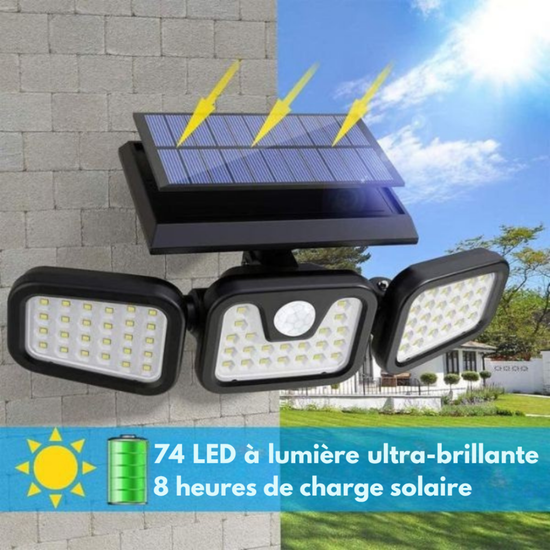 Solar Motion Sensor Wall Light | Wide-Angle LED Beam, Automatic Night Activation | Weatherproof, No Wiring Needed 4