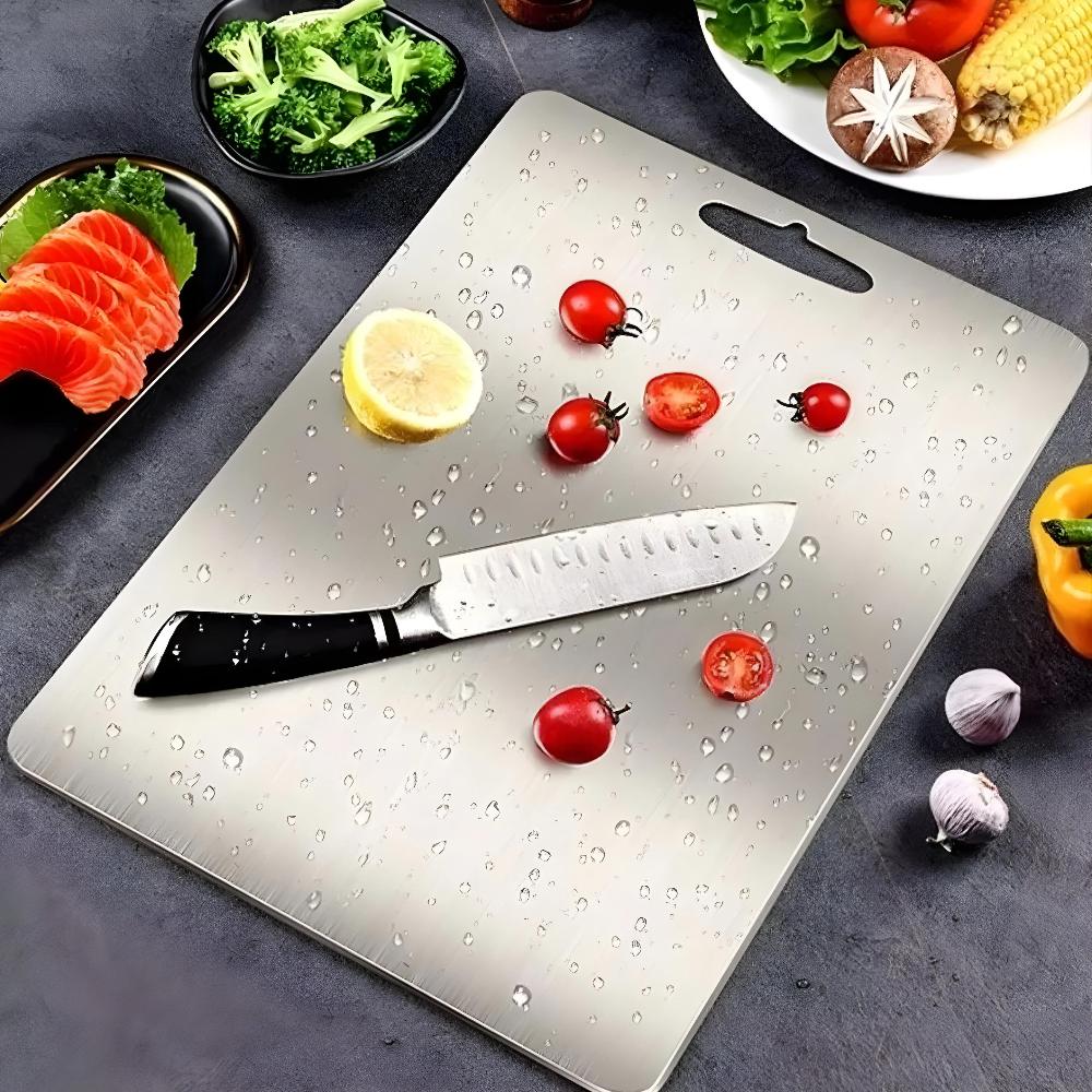 Stainless Steel Chopping Board | Non-Porous, Knife-Friendly, Scratch-Resistant Surface | Resists Stains and Odours 2