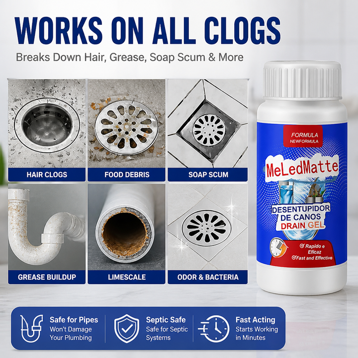 Drain Unblocker Liquid 100 ml | Safe on Copper, PVC, Stainless Steel and Plastic Pipes | Clears Hair, Grease &amp; Food Clogs Fast 6