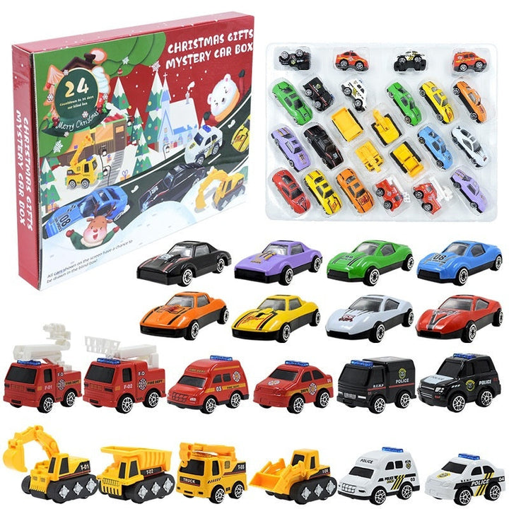 Vehicle Advent Calendar Alloy Construction Rescue Toy with Moving Parts 9