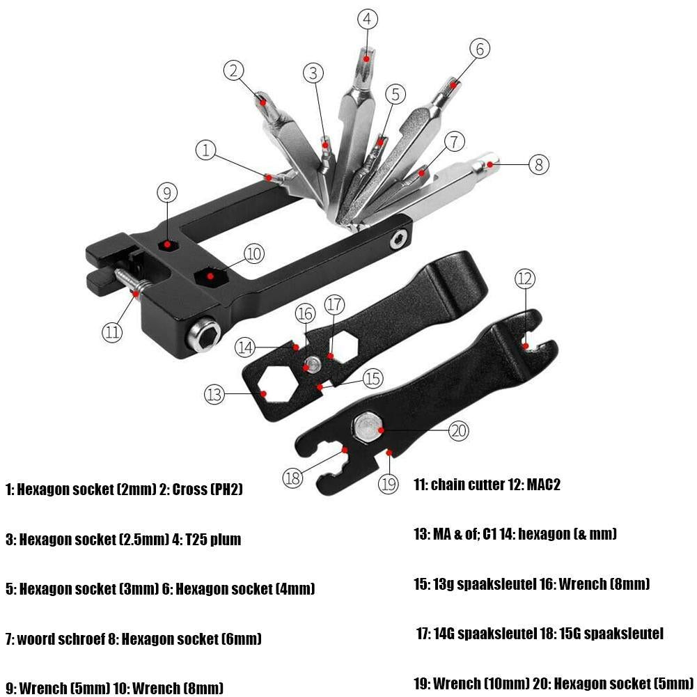 20in1 Bicycle Repair Tool Set - Image 5