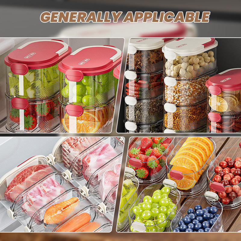 Stackable Spice Rack Airtight Multi-Layer Food-Safe with Sealed Lids 8