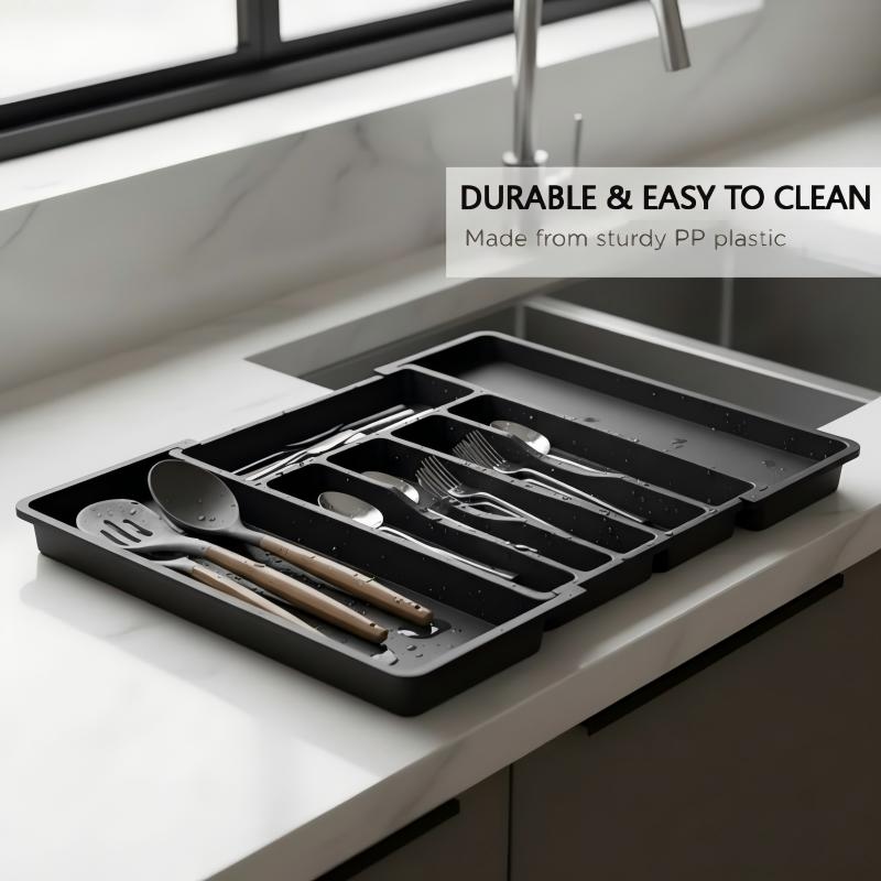 Adjustable Drawer Organiser Expandable Divided with Non-Slip Base 3