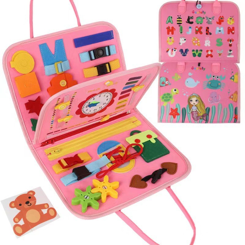 Felt Activity Board | 15 Everyday Skills Activities | Boosts Fine Motor Skills and Independence in Young Children 8