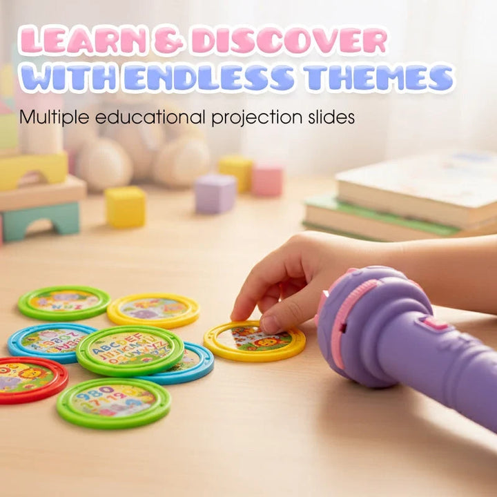 Kids Night Light Projector Interchangeable Story Discs Battery 5