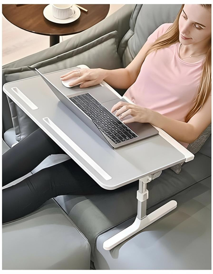 Adjustable Laptop Stand for Bed Aluminium | Folding Desk with Storage Drawer | Ergonomic Height and Tilt Support 4