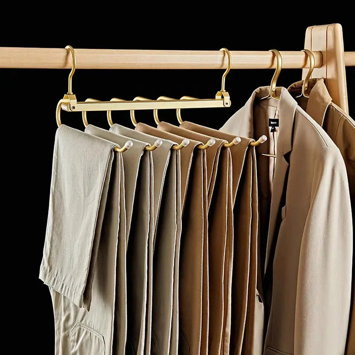 6-Tier Pants Hanger Organizer with 360° Rotating Hook – Aluminum Alloy Design 4