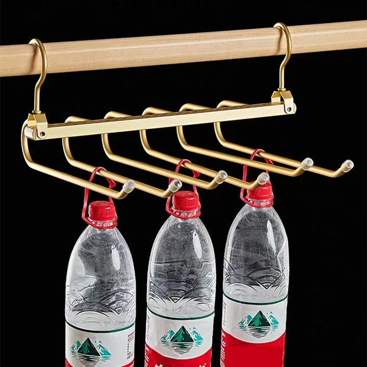 6-Tier Pants Hanger Organizer with 360° Rotating Hook – Aluminum Alloy Design 7