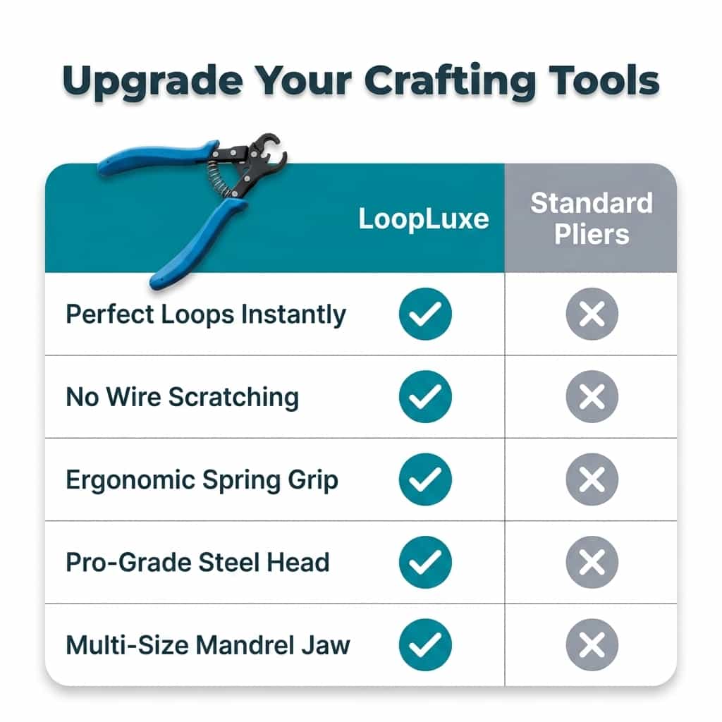 Jewellery Loop Pliers Stainless Steel | Ergonomic Non-Slip Handles | Uniform Loops for Wire-Wrapped Jewellery Making 8