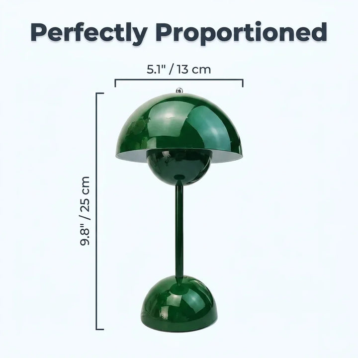 Cordless Touch Table Lamp 25 cm | Retro Style, Touch-Dimming Base | 3 Brightness Levels, Battery-Powered, No Cables 4