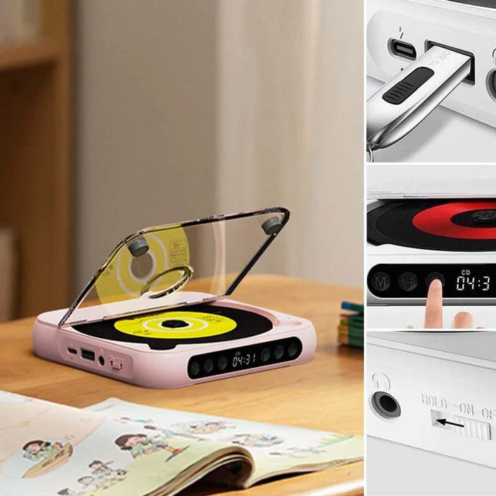 Mini CD Player | Portable Bluetooth Disc Player