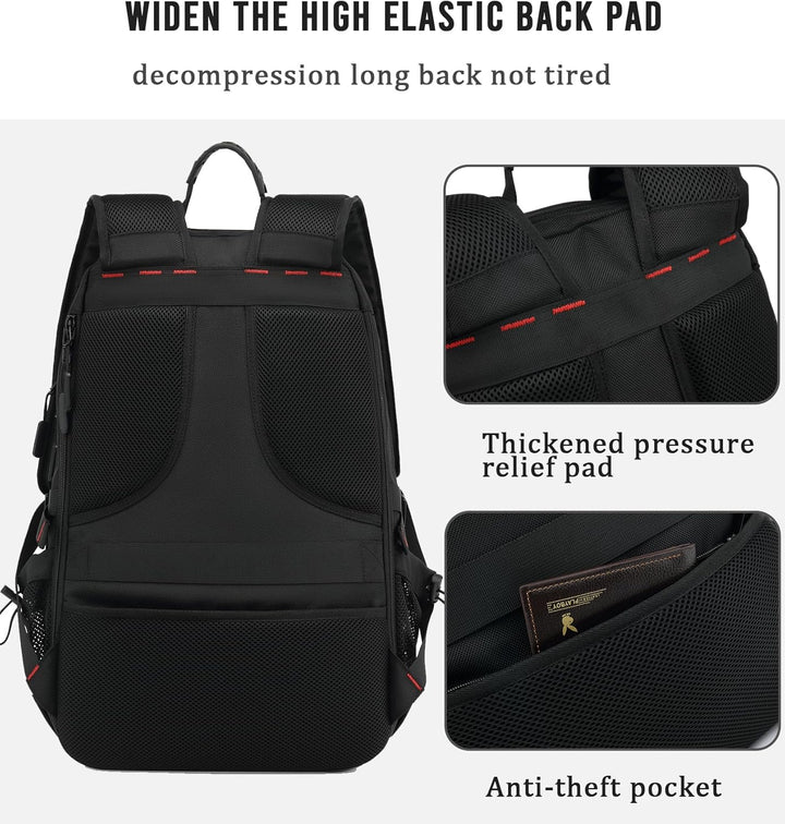 60L Travel Backpack | Waterproof | Laptop 14"–17.3" | USB Port | Shoe Compartment | TSA Friendly