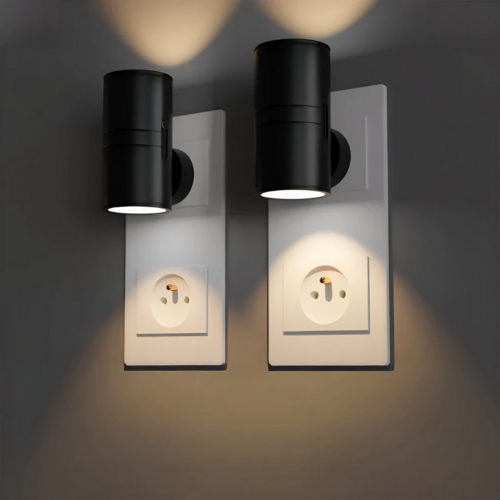 Plug-in LED Night Lamp ABS Plastic | Rotary Dial Dimmer, Warm White Glow | Compact Socket Light for Hallway, Bedroom, Bathroom 9