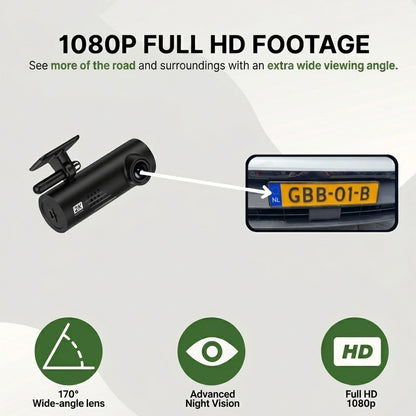 1080P Dash Cam | 170° Wide Angle | Sony Starvis Night Vision | G-Sensor | Voice Alerts | Loop Recording