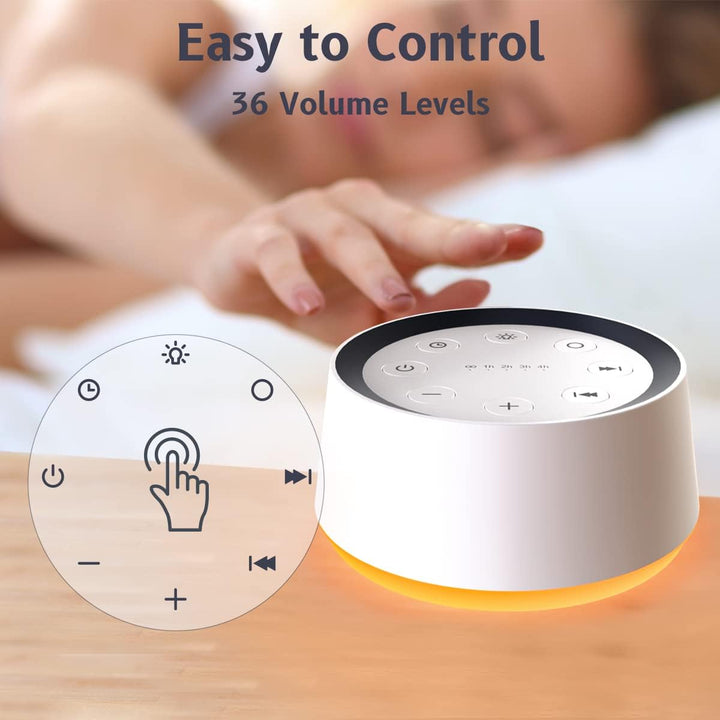 White Noise Sound Machine | 30 Soothing Sounds &amp; Night Light | Timer, Memory Function &amp; Portable Design for Home Use 4