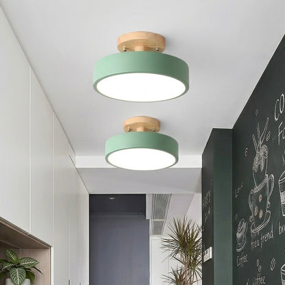 Wood LED Flush Mount Ceiling Light | Adjustable Colour Temperature | 3 Sizes | 12W & 18W