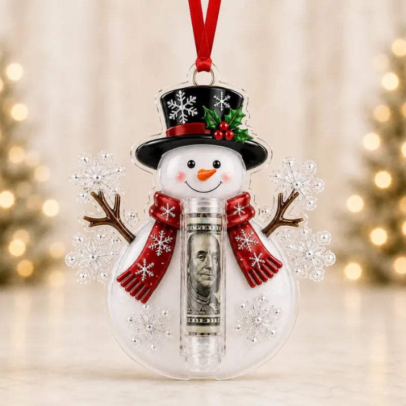 Gift Box Ornament Hanging Christmas Tree Festive with Hidden Compartment 8